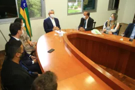 Imagem ilustrativa da imagem Prefeito eleito de Caldas Novas, Kleber Marra, faz reunião com Ronaldo Caiado