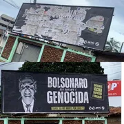 Imagem ilustrativa da imagem Outdoor que chama Bolsonaro de genocida é retirado de avenida de Goiânia