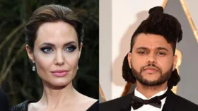 Imagem ilustrativa da imagem Angelina Jolie e The Weeknd são flagrados juntos em jantar
