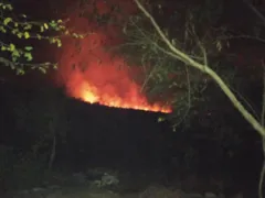Imagem ilustrativa da imagem Bombeiros e voluntários combatem incêndio na Chapada dos Veadeiros, em Goiás