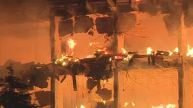 Imagem ilustrativa da imagem Incêndio destrói prédio da Secretaria de Segurança do Rio Grande do Sul