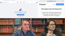 Imagem ilustrativa da imagem Facebook e Instagram excluem 'live' de Bolsonaro com mentira sobre aids e vacina
