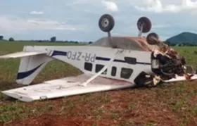 Imagem ilustrativa da imagem Avião cai e deixa dois feridos em Goiás