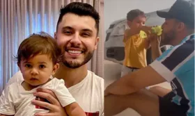 Imagem ilustrativa da imagem Murilo Huff publica vídeo com Léo, seu filho com Marília Mendonça: "Um cuidando do outro"