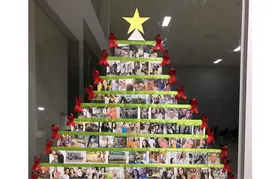 Imagem ilustrativa da imagem Policlínica de Posse monta árvore de Natal com fotos dos colaboradores