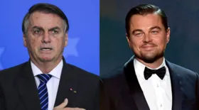 Imagem ilustrativa da imagem Bolsonaro afronta Leonardo DiCaprio: 'É bom ficar de boca fechada'
