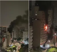 Imagem ilustrativa da imagem Incêndio atinge apartamento e moradores deixam prédio com animais no colo