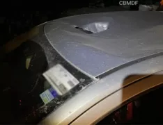 Imagem ilustrativa da imagem Pedra atravessa teto de carro e mata funcionário no DF