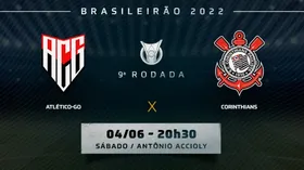 Imagem ilustrativa da imagem Atlético-GO recebe o Corinthians pelo Brasileirão