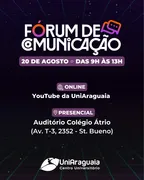 Imagem ilustrativa da imagem I Fórum UniAraguaia de Comunicação Digital acontece no dia 20 de agosto