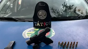 Imagem ilustrativa da imagem Em Goianápolis, homem é preso em bar com pistola e várias munições